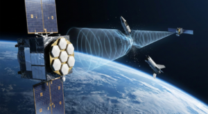 Illustration of debris on Orbit